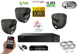  MS - Hybrid Light IP kamerarendszer 3 kamerával switchel 2 Mpix GD - 6212K3B