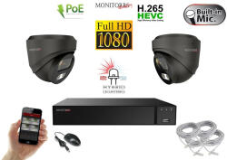 Monitorrs Security - Hybrid Light IP kamerarendszer 2 kamerával 2 Mpix GD - 6212K2