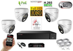  MS - Hybrid Light IP kamerarendszer 4 kamerával switchel 2 Mpix WD - 6211K4B