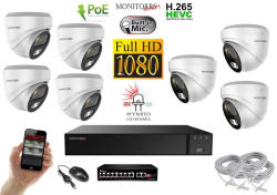 MS - Hybrid Light IP kamerarendszer 7 kamerával switchel 2 Mpix WD - 6211K7B