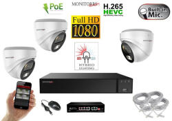  MS - Hybrid Light IP kamerarendszer 3 kamerával switchel 2 Mpix WD - 6211K3B