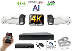  MS - 4k AI IP park kamerarendszer switchel 2 kamerával 8 Mpix - 6380K2B