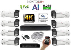 MS - 4k AI IP park kamerarendszer switchel 8 kamerával 8 Mpix - 6380K8B