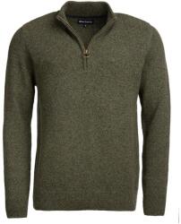 Barbour Essential Tisbury Half Zip Knitted Jumper - Dark Seaweed - XL
