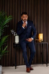 Elite Fashion Parlamentkék háromrészes slim Öltöny