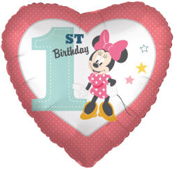 Amscan Minnie fólia lufi - Első születésnap 43 cm