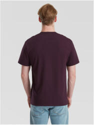 Fruit of the Loom Organikus pamutfonalból készült férfi rövid ujjú póló, Fruit of the Loom FN79, Dark Plum-2XL (FN791310)