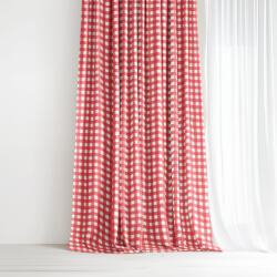 Goldea dekoratív drapéria - piros kockás 280x150 cm