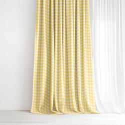 Goldea dekoratív drapéria luca - sárga kockás 200x150 cm