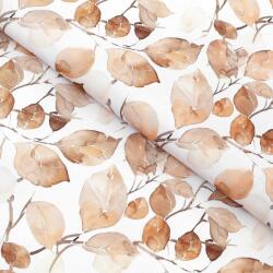 Goldea teflon szövet terítőknek - levelek lenyomatai 160 cm