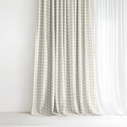 Goldea draperie decorativă luca - carouri bej 140x150 cm