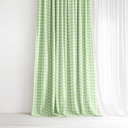 Goldea draperie decorativă luca - carouri verzi 140x150 cm
