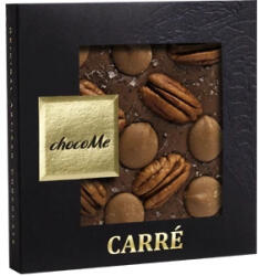 chocoMe Tejcsokoládé (43%) tengerisóval, tahiti vaníliaporral, pekándióval és karamell ízű csokoládé pasztillával (50 g) (díjnyertes)