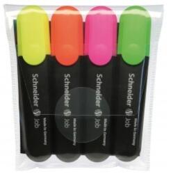Schneider Textmarker SCHNEIDER Job, varf lat, 4 culori/set - (G, O, V, R) (S-1500) - ihtis
