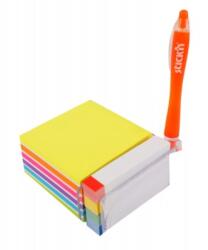 Stick'n Notes autoadeziv cu suport, 76x76 mm - 400file/set, 76x14 mm - 380file/set, Stick'n - culori asortate (HO-21432)