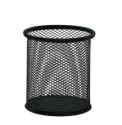 Q-CONNECT Suport metalic Mesh, pentru instrumente de scris, forma rotunda, Q-Connect - negru (KF00864)