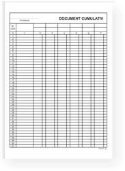  Document cumulativ, vertical, A4, tipar fata, 100 file/carnet (TP019038)