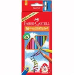 Faber-Castell Creioane colorate JUMBO 20 culori/set + ascutitoare FABER-CASTELL (FC116520)