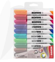 Kores Marker whiteboard 10 culori/set 3mm cutie plastic KORES (KO20800)