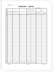  Registru jurnal, A4, tipar fata, 100 file/carnet (TP019021)