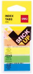 Deli Index adeziv plastic 12x44mm 5 culori 20 file/culoare, DELI (DLEA10402)