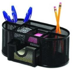 Q-CONNECT Organizer metalic Mesh, de birou, 8 compartimente, Q-Connect - negru (KF18472) - ihtis