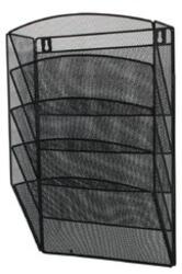 Q-CONNECT Display metalic Mesh, pentru pliante si cataloage, de perete, 5 x A4, Q-Connect - negru (KF04726) - ihtis