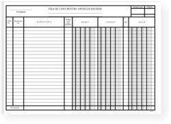  Fisa cont operatii diverse, A4, tipar fata/verso, 120 g/mp (TP019005)