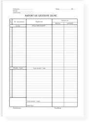  Raport gestiune zilnic, A4, tipar fata, 100 file/carnet (TP019042)