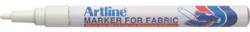 ARTLINE Marker ARTLINE for Fabric, pentru marcat pe material textil, corp metalic, varf rotund 1.2mm - alb (EKC-1-WH) - ihtis