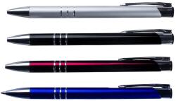Evotools Pix metalic cu mecanism, mina tip PARKER, scriere albastra, EVO 1409 (EVO-1409)