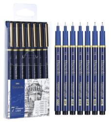 Deli Set 7 bucati liner grafic (0.2, 0.25, 0.3, 0.35, 0.4, 0.45, 0.5mm) DELI (DLEQ909) - ihtis