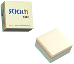 Stick'n Cub notes autoadeziv 76 x 76 mm, 400 file, Stick'n - 4 culori pastel (HO-21013)