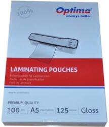 OPTIMA Folie laminare Optima, A5 (154 x 216 mm), 125 microni, 100 folii/top (OP-75005125) - ihtis