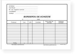  Borderou de achizitii, A5, tipar fata, 100 file/carnet (TP019047)