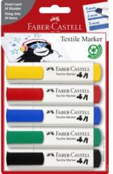 Faber-Castell Marker pentru textile 5 buc/set standard, FABER-CASTELL (FC159520)
