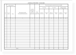  Jurnal pentru vanzari, A4, tipar fata, 100 file/carnet (TP019031)