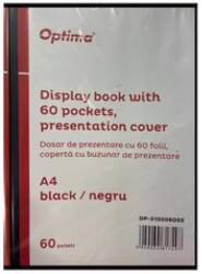 Optima Dosar de prezentare personalizabil, A4, cu 60 folii, coperta rigida, Optima - negru (OP-515006005)