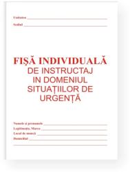  Fisa individuala de instructaj in domeniul situatiilor de urgenta, A5, tipar fata/verso (TP019011)