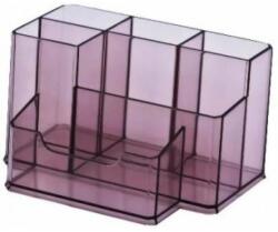 KEJEA Suport plastic pentru accesorii de birou, 6 compartimente, 105 x 85mm, KEJEA - fumuriu (KJ-K-097-BR)