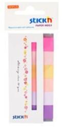 STICKN Stick index hartie color 45 x 15 mm, 6 x 30 file/set, Stick"n - 6 culori neon si pastel (HO-21595)
