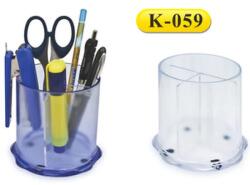 KEJEA Suport plastic pentru instrumente de scris, cilindric, 97 x 104mm, KEJEA - transparent mat (KJ-K-059)