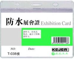 KEJEA Buzunar PVC, pentru ID carduri, 108 x 70mm, orizontal, 10 buc/set, cu fermoar, KEJEA - cristal (KJ-T-038H) - ihtis