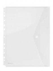 DONAU Folie protectie doc. A4, clapa laterala, inchidere cu capsa, 4/set, 200 microni, DONAU - transparent (DN-8540001PL-00)