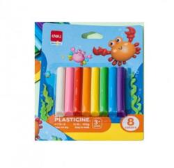 Deli Plastilina 8 culori 100g DELI (DLEH712-8)
