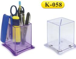 KEJEA Suport plastic pentru instrumente de scris, paralelipipedic, 71 x 100mm, KEJEA - transparent mat (KJ-K-058)
