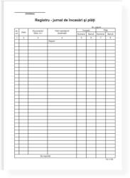  Registru jurnal de incasari si plati, A4, tipar fata, 100 file/carnet (TP019022)