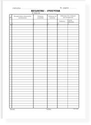  Registru inventar, A4, tipar fata, 100 file/carnet (TP019024)