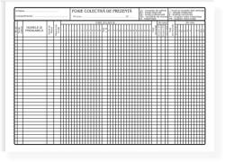  Foaie colectiva de prezenta, A4, tipar fata, 100 file/carnet (TP019062)
