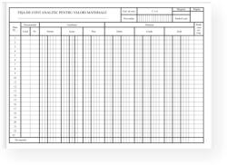  Fisa cont valori materiale, A4, tipar fata/verso, 120 g/mp (TP019003)